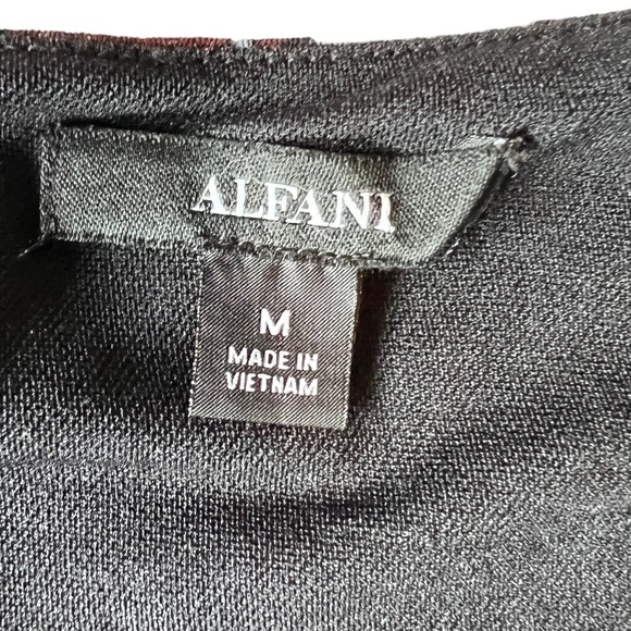 Alfani Women's Chevron Striped Tunic Size M Blue Side Angle Stripe - Picture 10 of 12